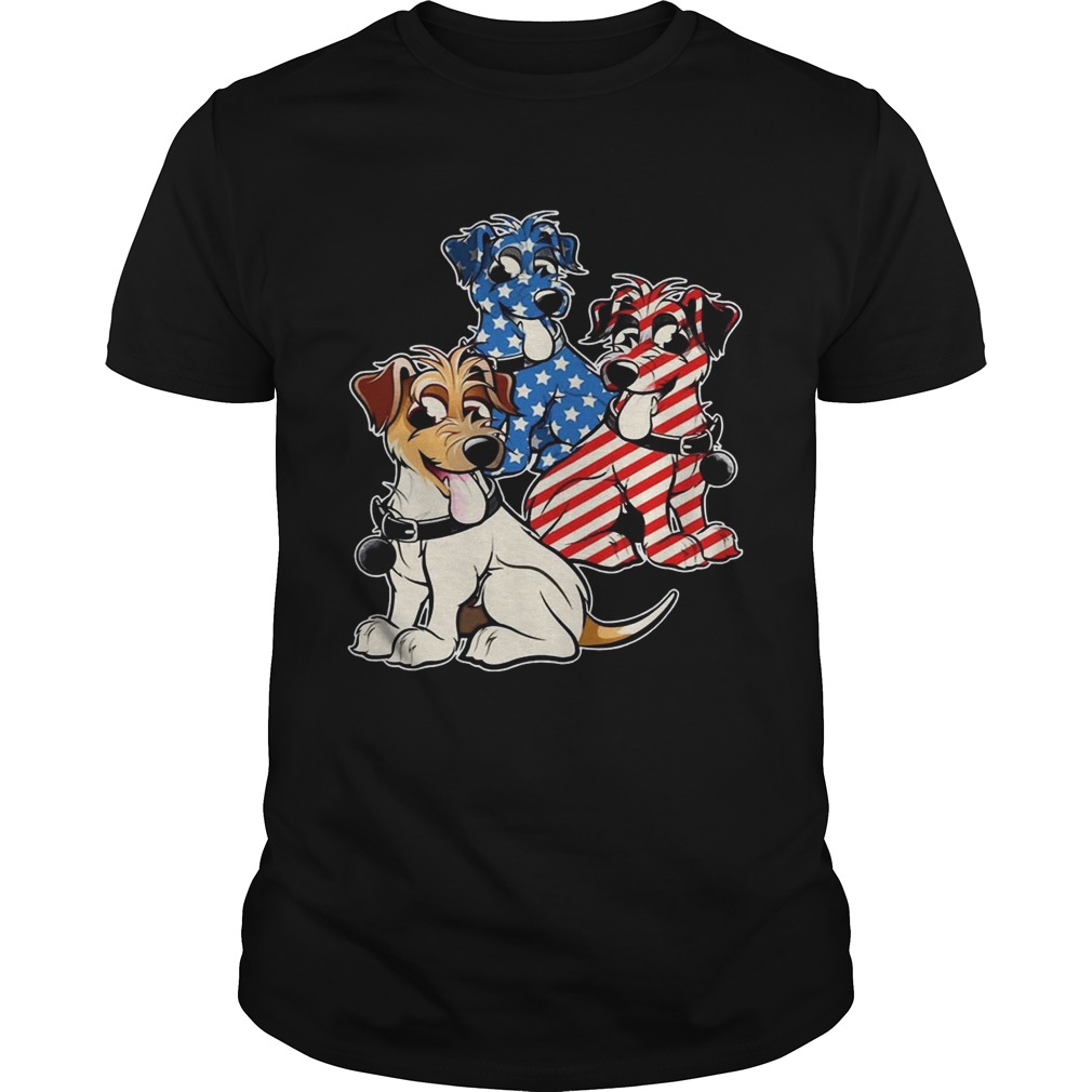 Parson Russell Terrier American Flag T-shirt