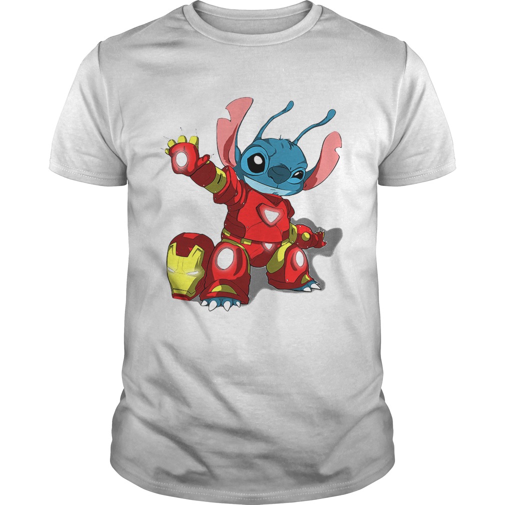 Stitch with Iron Man Avengers with Lilo and Stitch Disney combo shirt