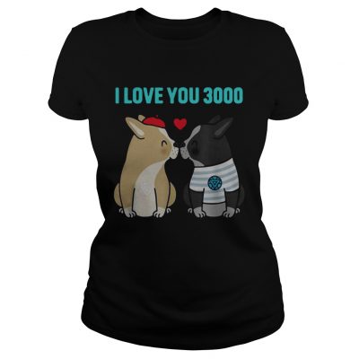 I love you 3000 Bulldog kiss ladies tee