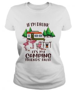 If Im Drunk Its My Camping Friends Fault ladies tee