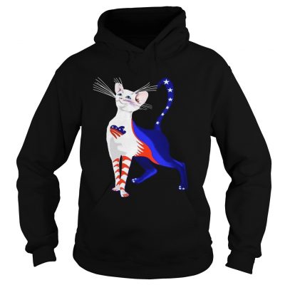 Independence Day Cat Flag America hoodie