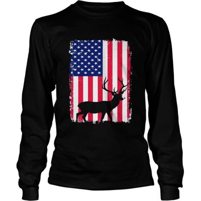 Independence Day Hunting American Flag longsleeve tee