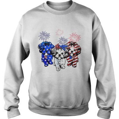 Independence day 4th of July Shih Tzu beauty America flag sweatshirt