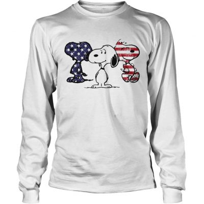 Independence day 4th of July Snoopy beauty America flag longsleeve tee