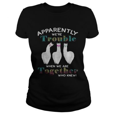 Llama apparently were trouble when we are together who knew ladies tee