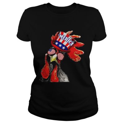 Merica chicken 4th of july ladies tee