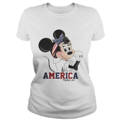 Mickey American nurse life ladies tee