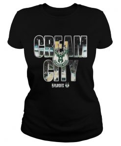 Milwaukee Bucks 2019 NBA playoffs cream city ladies tee