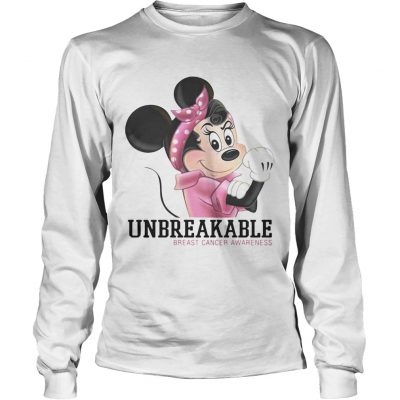 Minnie Mouse unbreakable breast cancer awareness longsleeve tee