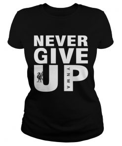 Mohamed Salah Never give up FC Liverpool ladies tee