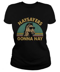 Naysayers gonna nay vintage retro sunset ladies tee