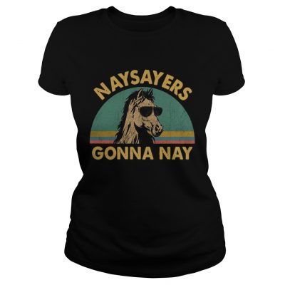 Naysayers gonna nay vintage retro sunset ladies tee