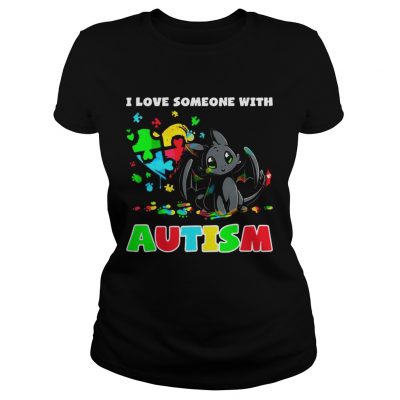 Night Fury I love someone with Autism ladies tee