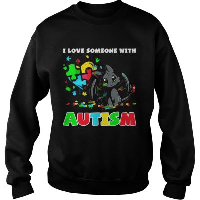 Night Fury I love someone with Autism sweatshirt