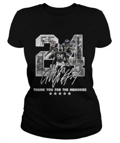 Official 24 Marshawn Lynch thank you for the memories ladies tee