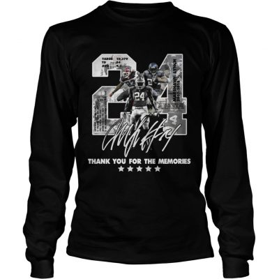 Official 24 Marshawn Lynch thank you for the memories longsleeve tee