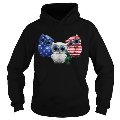 Owl American flag hoodie