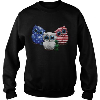 Owl American flag sweatshirt