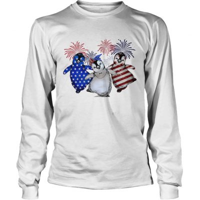 Penguin American flag longsleeve tee