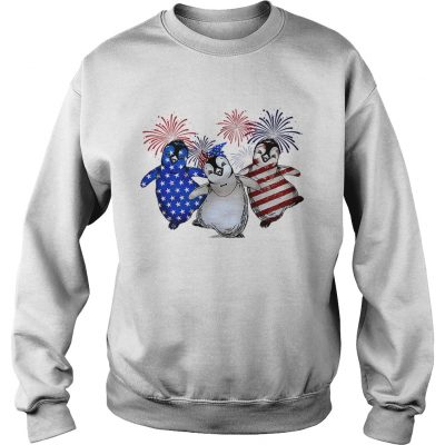 Penguin American flag sweatshirt