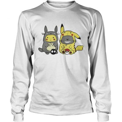 Pikachu and Totoro we are best friend longsleeve tee