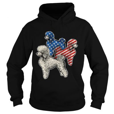 Poodle American Flag hoodie