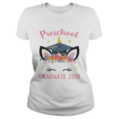 Preschool Graduate 2019 Unicorn Face ladies tee