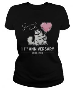 Simons Cat 11th anniversary 20082019 ladies tee