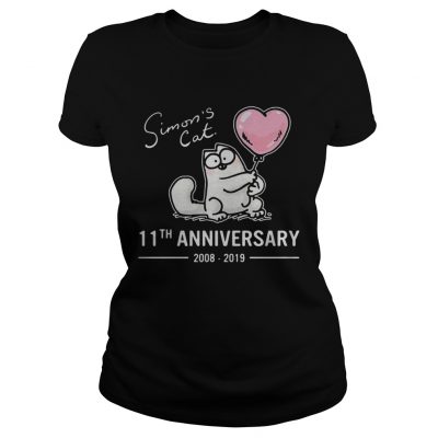 Simons Cat 11th anniversary 20082019 ladies tee