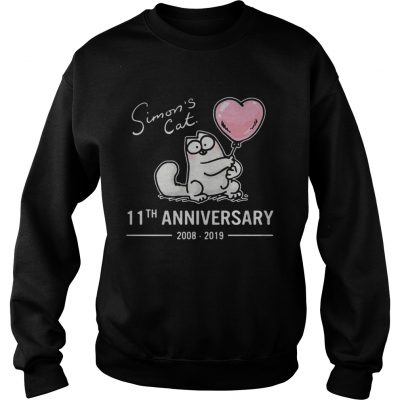 Simons Cat 11th anniversary 20082019 sweatshirt