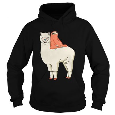 Sloth Riding Llama hoodie