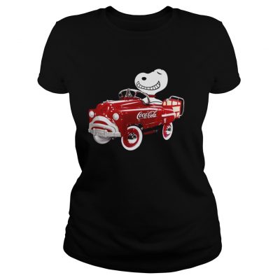 Snoopy driving coca cola car ladies tee