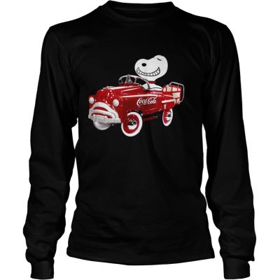 Snoopy driving coca cola car longsleeve tee