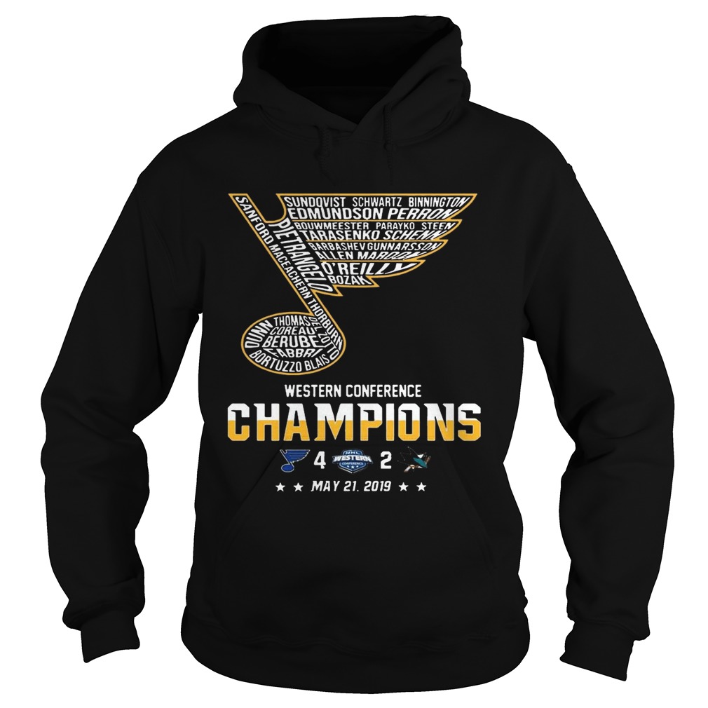 St Louis Blues Western Conference Champions 2019 Hockey T Hoodie