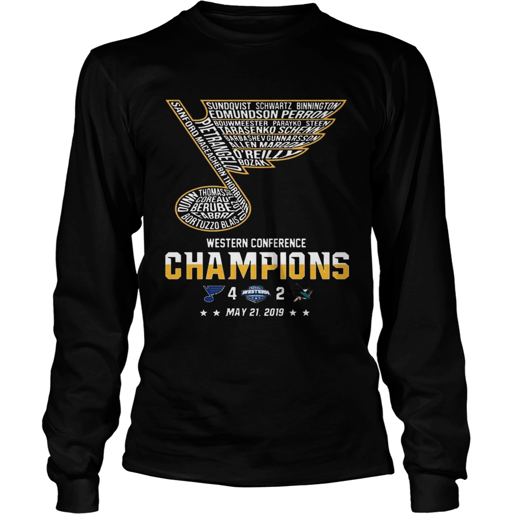 St Louis Blues Western Conference Champions 2019 Hockey T LongSleeve