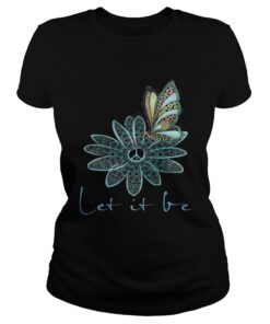 The Beatles Flower Butterfly Let It Be ladies tee