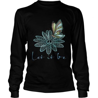 The Beatles Flower Butterfly Let It Be longsleeve tee