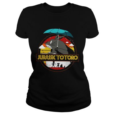 Tonari no Totoro Jurassic Totoro vintage sunset ladies tee