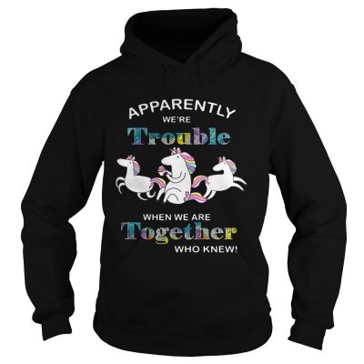 Unicorn Apparently were trouble when we are together who knew hoodie