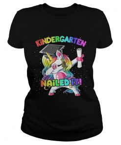 Unicorn dabbing kindergarten nailed it ladies tee