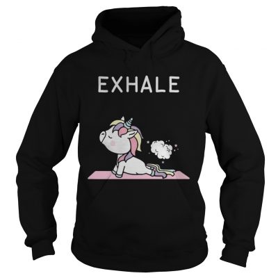 Unicorn yoga exhale hoodie