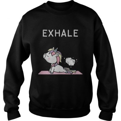 Unicorn yoga exhale sweatshirt