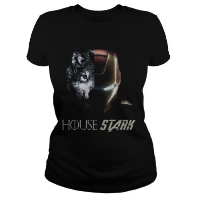 Wolf and Iron Man House Stark ladies tee