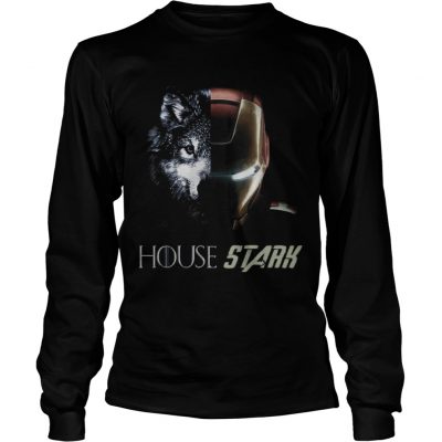 Wolf and Iron Man House Stark longsleeve tee