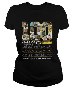 100 years of Green Bay Packers thank you for the memories signature  Classic Ladies