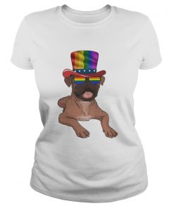 Boxers Gay Pride Lgbt Rainbow Flag LGBT ladies tee