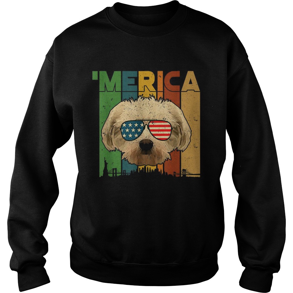 4th Of July Gifts Patriotic Maltese merica Sweatshirt