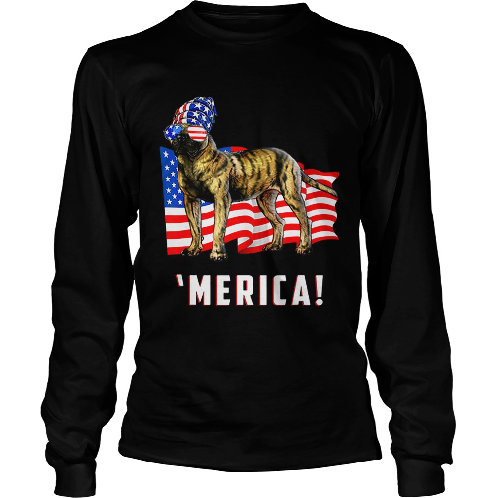 4th Of July Presa Canario Dog Merica Tee LongSleeve