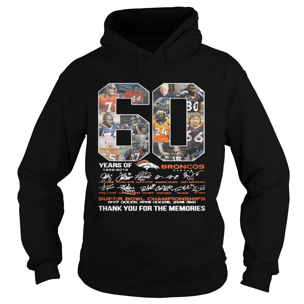 60 years of Denver Broncos signature Super Bowl Champions Hoodie