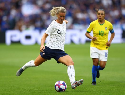 French captain Amandine Henry in action in a victory over Brazil